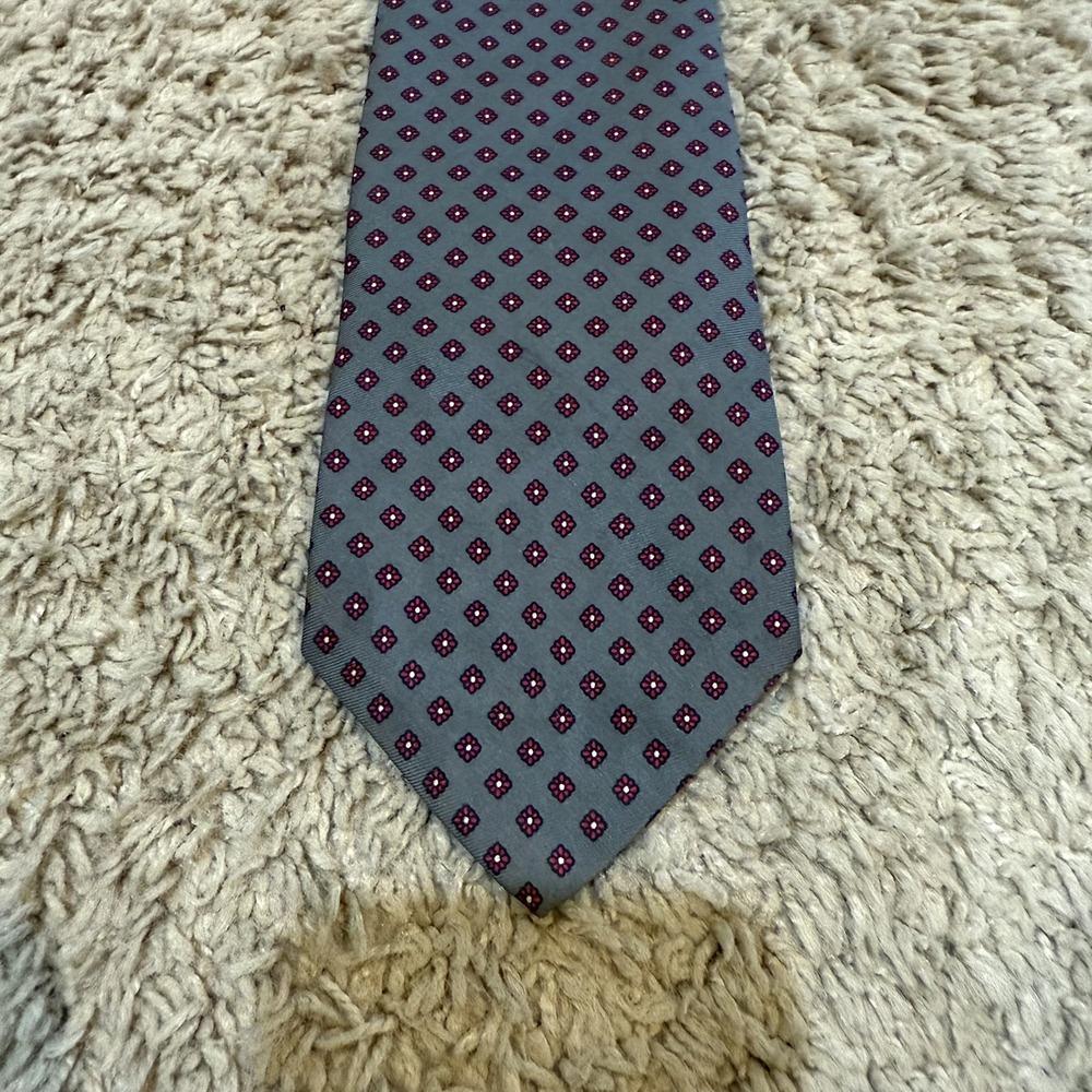 Brooks Brothers Tie Mens Silk Geometric Pattern Classic‎ Necktie Made in USA